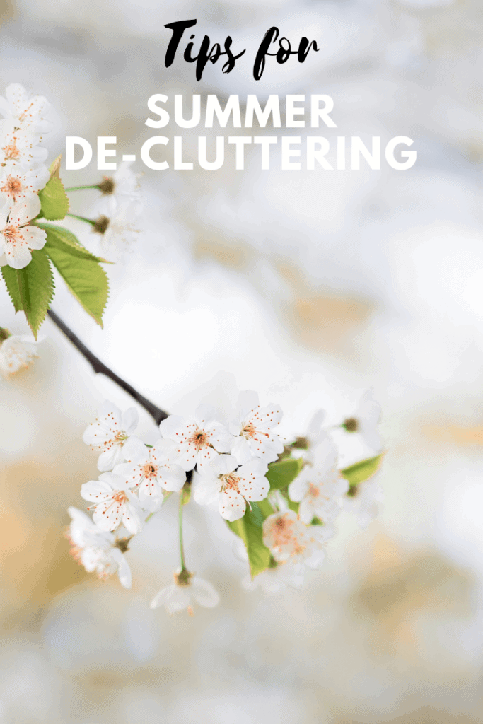 tips for summer de-cluttering